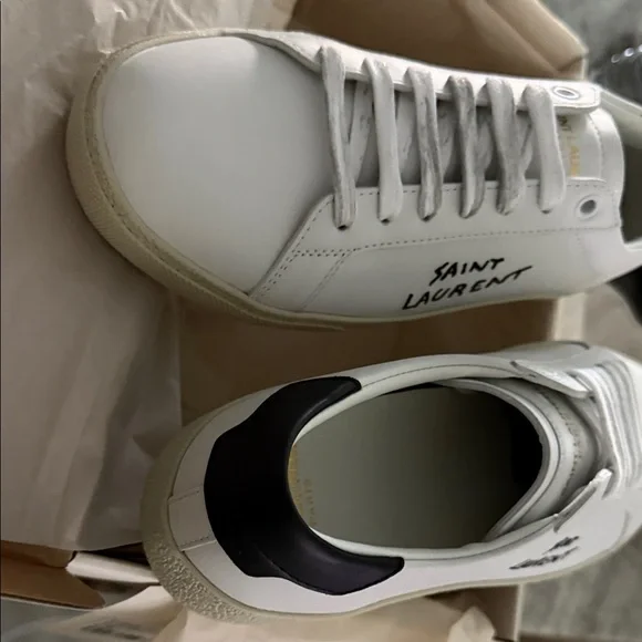 Saint Laurent White and Black Sneakers - Picture 10 of 15